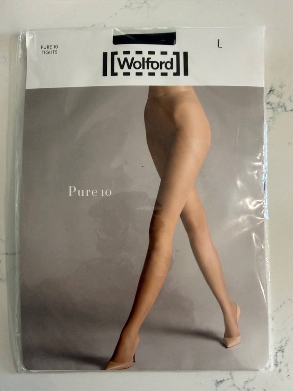 Wolford Pure 10 sheer tights in black